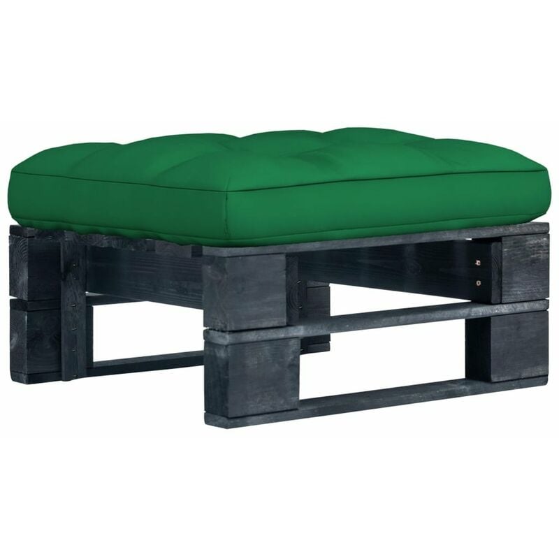 

Happyshopping - Otomana de palets de jardin negro madera de pino impregnada