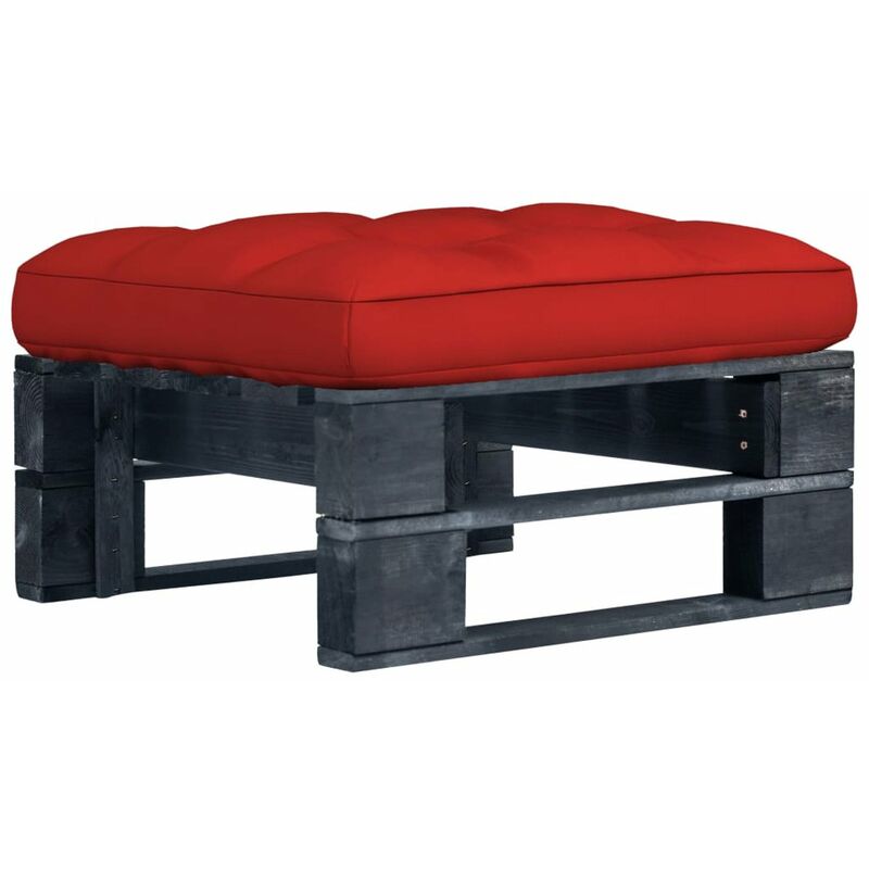 

Happyshopping - Otomana de palets de jardin negro madera de pino impregnada