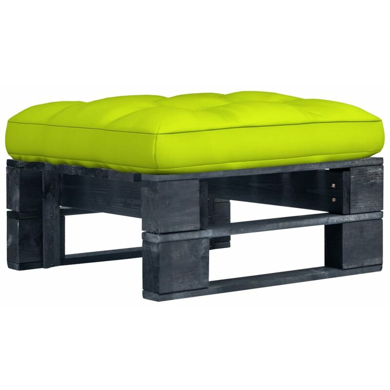 

Happyshopping - Otomana de palets de jardin negro madera de pino impregnada