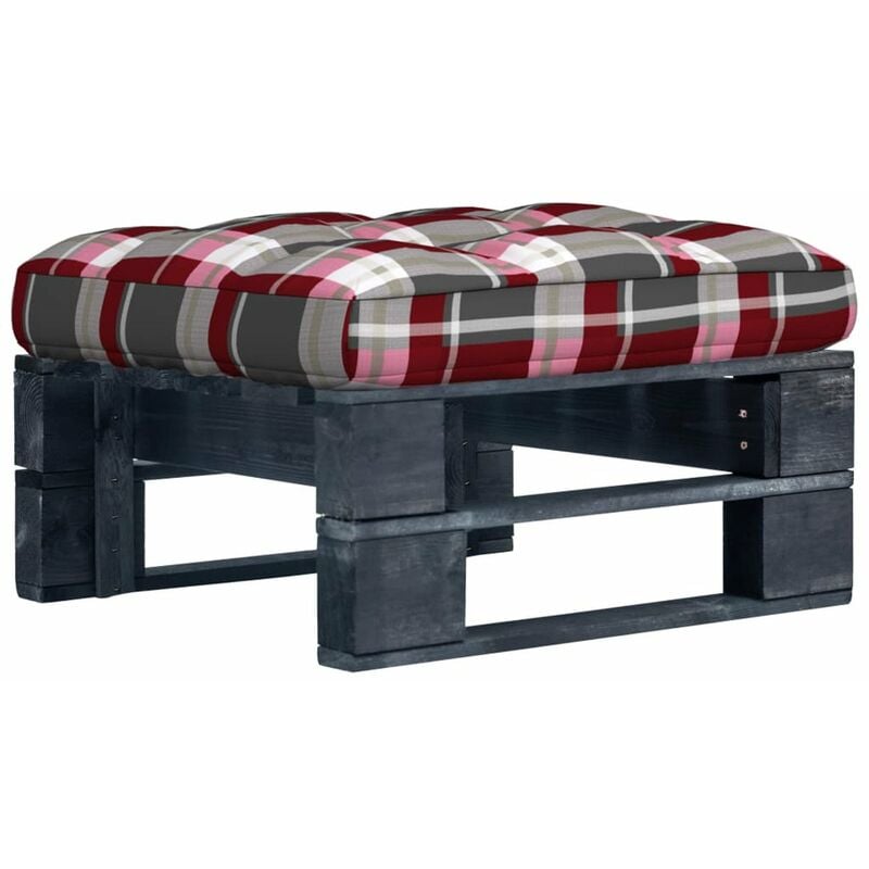 

Happyshopping - Otomana de palets de jardin negro madera de pino impregnada