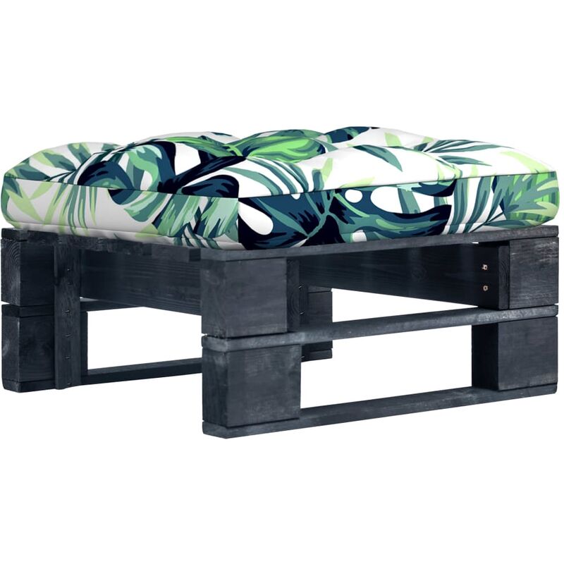 

Otomana de palets de jardín negro madera de pino impregnada