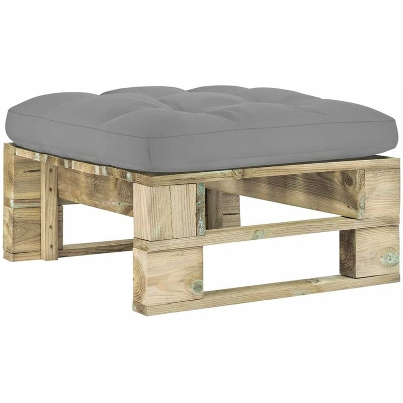 

Otomana de palets de jardin verde madera de pino impregnada