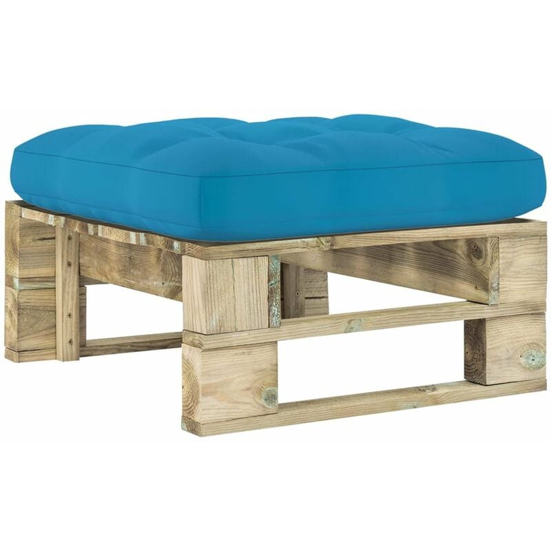 

Otomana de palets de jardin verde madera de pino impregnada