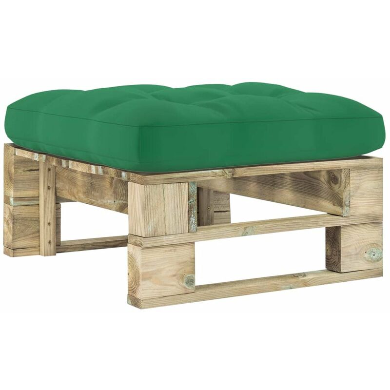 

Otomana de palets de jardin verde madera de pino impregnada