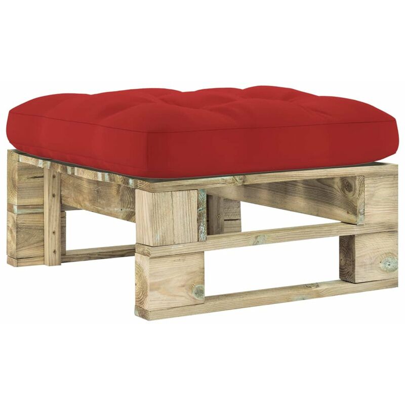 

Otomana de palets de jardin verde madera de pino impregnada
