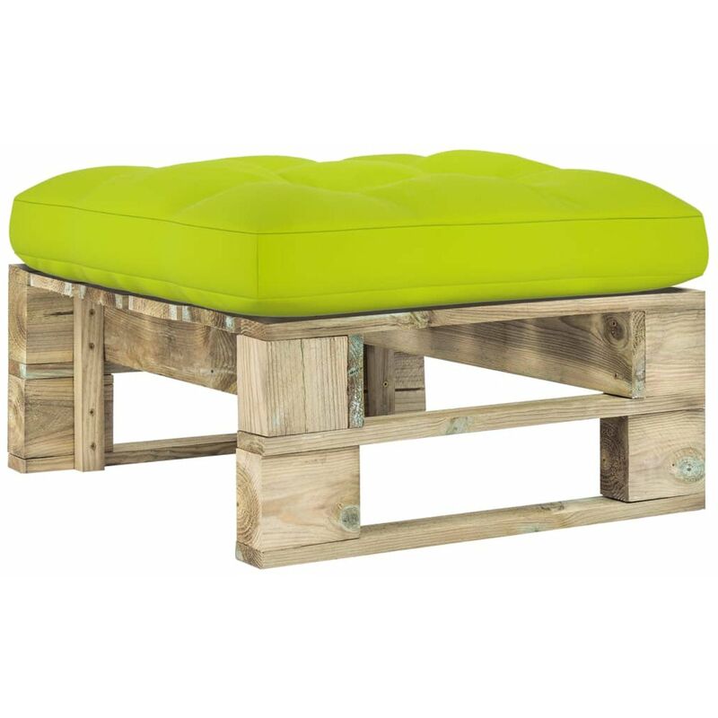 

Otomana de palets de jardin verde madera de pino impregnada