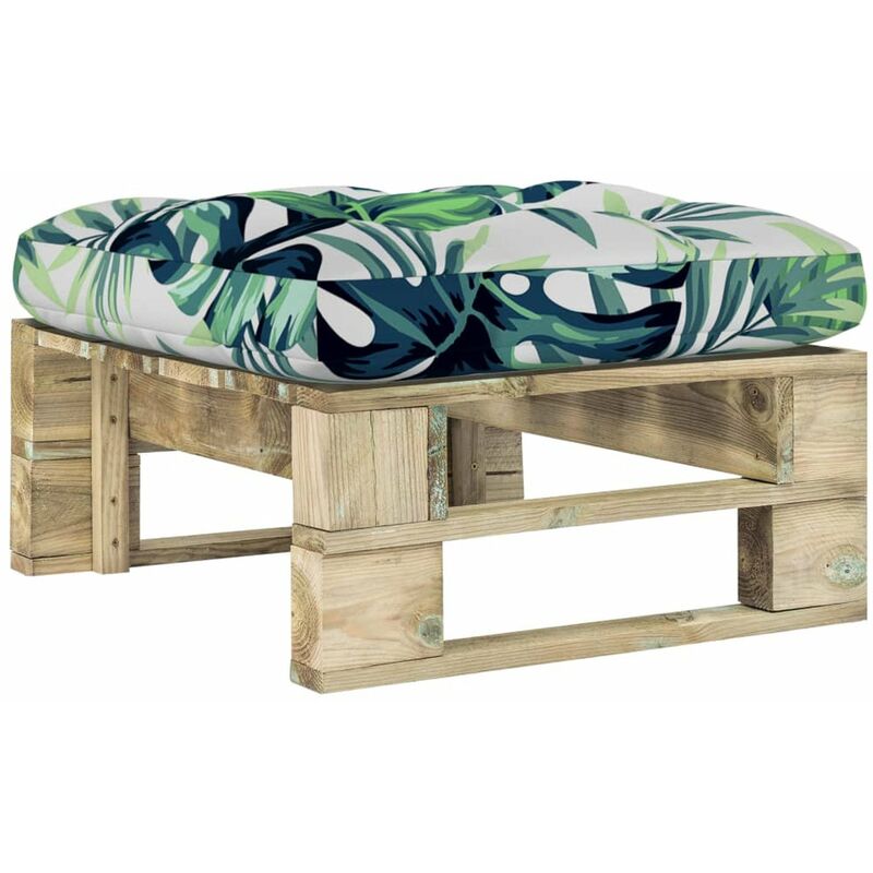 

Otomana de palets de jardin verde madera de pino impregnada