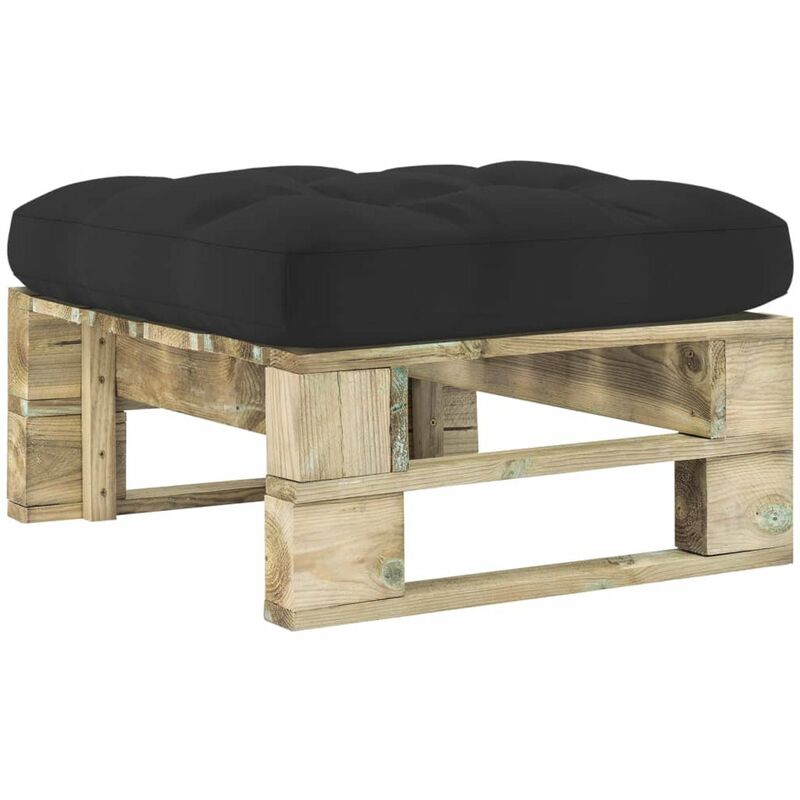 

Otomana de palets de jardin verde madera de pino impregnada