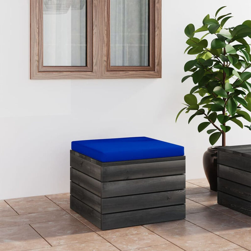 

Asupermall - Otomana de palets para jardin con cojin madera de pino