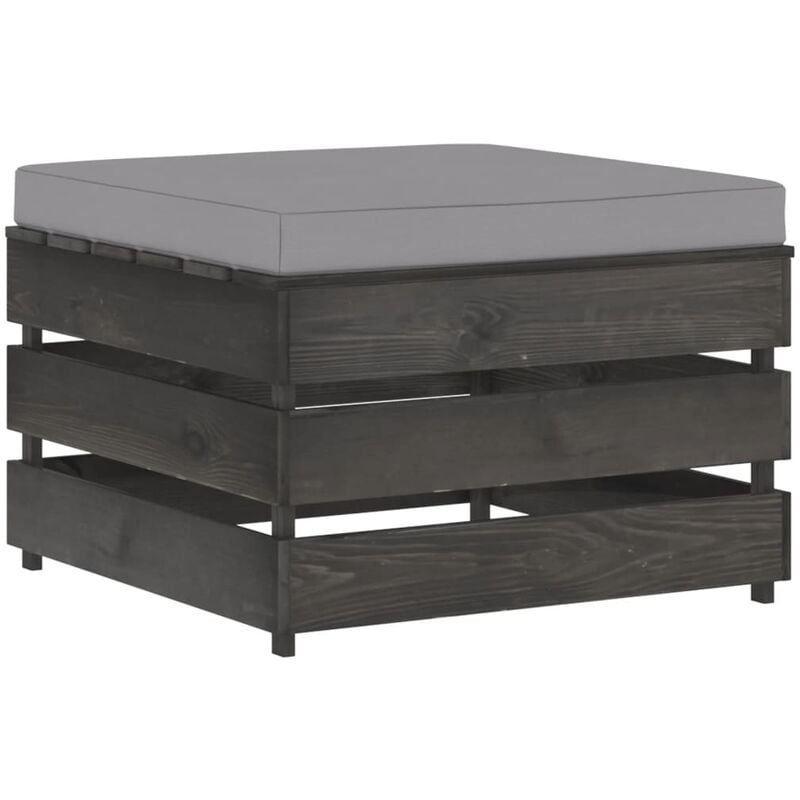 

Otomana seccional con cojín madera impregnada gris