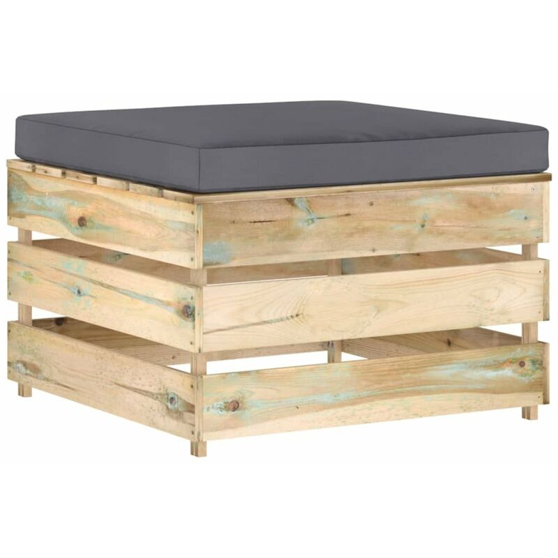 

Otomana seccional con cojin madera impregnada verde