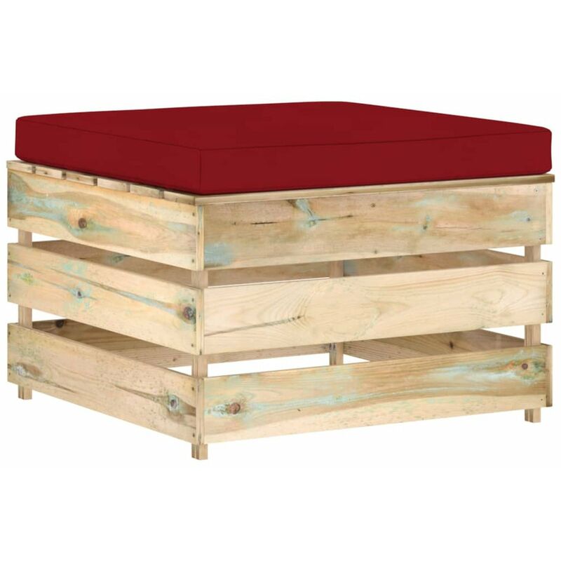 

Otomana seccional con cojin madera impregnada verde