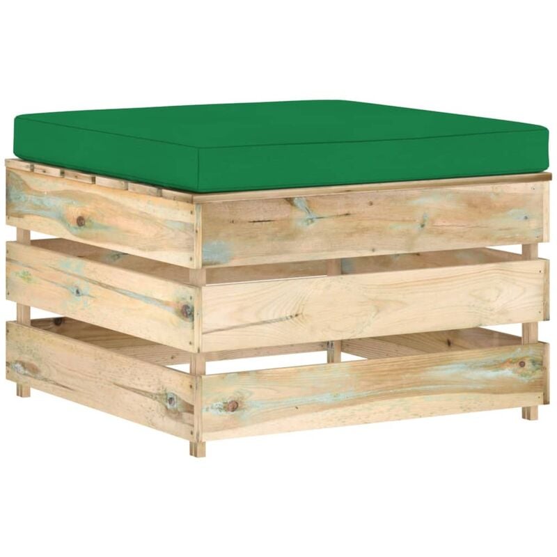 

Otomana seccional con cojín madera impregnada verde