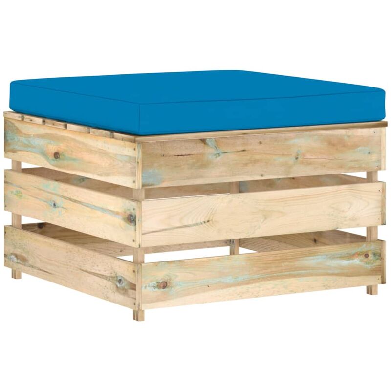 

Otomana seccional con cojín madera impregnada verde
