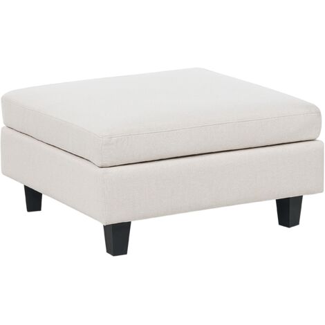 Otomana tapizada de tela moderna pieza sofá modular reposapiés cuadrado poliéster acolchado beige claro Unstad