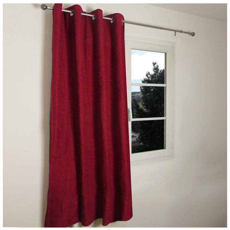 Secodir - ottawa - Rideau thermique occultant jacquard 140x180 cm Coloris - Rouge