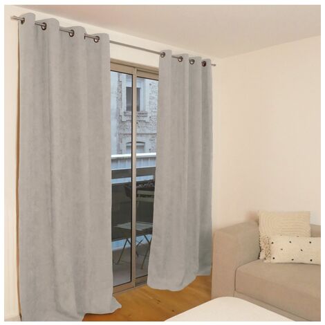 OTTAWA - Rideau thermique occultant jacquard 140x260 cm Coloris - Perle