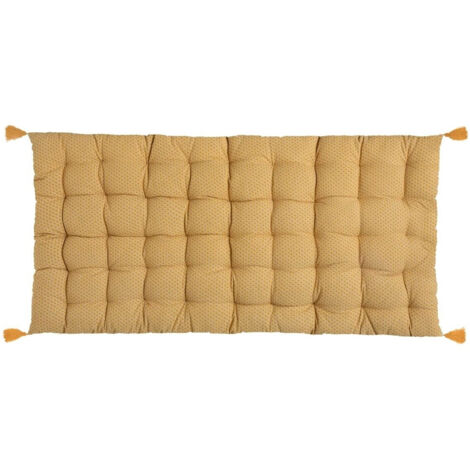 Otto BODENKISSEN 60x120cm GELB Boho Style mit Fransen
