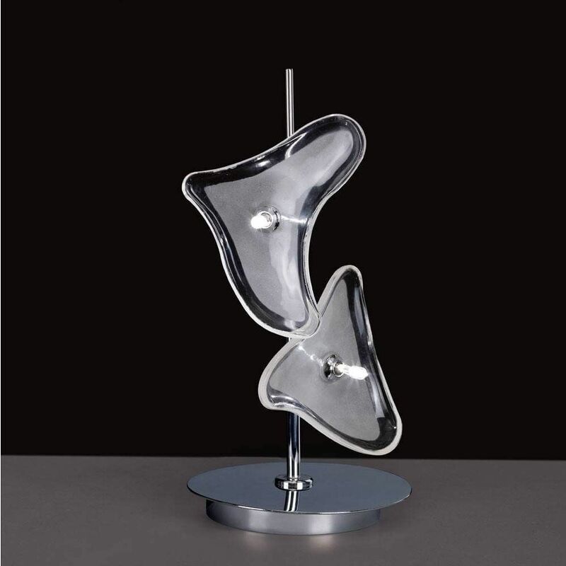 Otto Table Lamp 2 Bulbs G4, polished chrome / frosted glass