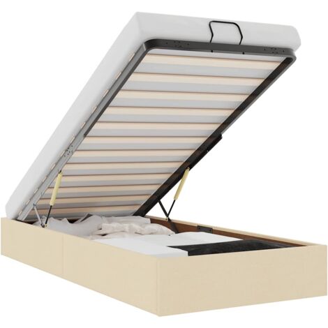 Ottoman-Bett ohne Matratze Schwarz 90x200 cm Stoff vidaXL