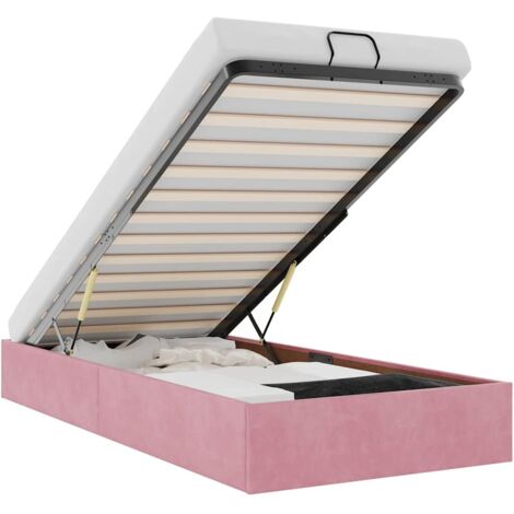 Ottoman-Bett ohne Matratze Rosa 90x200 cm Samt vidaXL