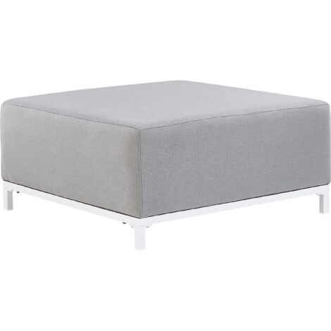 Ottoman ROVIGO Fabric Light Grey