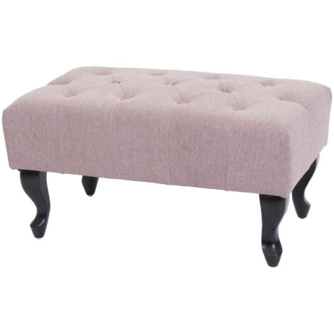 Ottomane Chesterfield, pouf repose-pieds tabouret, imperméable tissu / textile 39x77x47cm