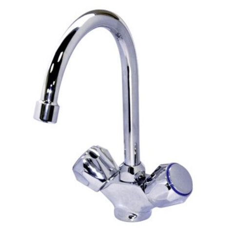 Ottone Single-Hol Tap pour évier avec bouton rond
