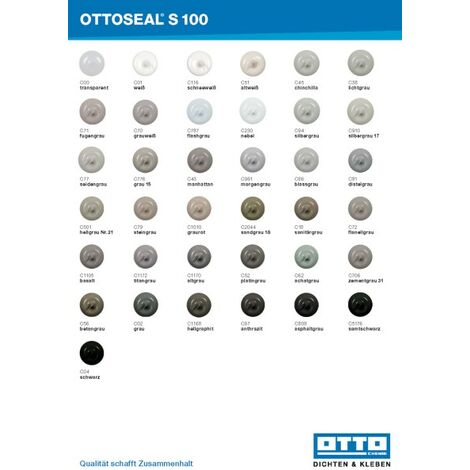 OTTOSEAL® S 100 Musterkarte A5 Weiß- & Grautöne