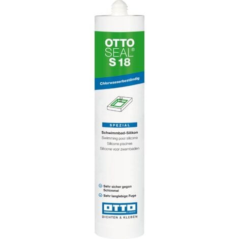 OTTO CHEMIE S18 Schwimmbad-Silikon 310ml C77 seidengrau