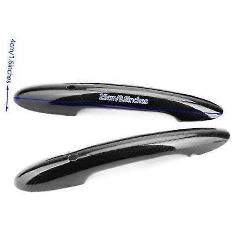 ou 2 pièces de protections de poignées de porte en fibre de carbone avec trou de serrure pour Mini Cooper F55 F56 F54 F60 R55 R56 R60 Countryman - Poignées de porte intérieures - 2 pièces