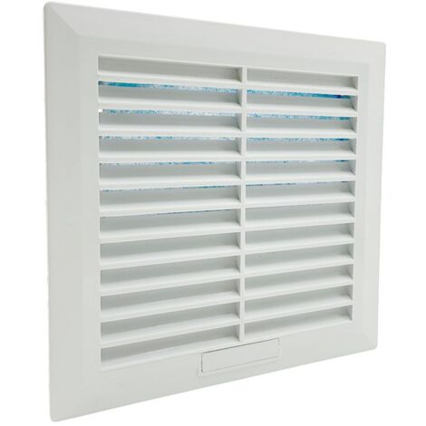 Ouïe d'aération plastique ABS avec filtre IP54 - 150x150mm - RAL7035 pour armoire électrique