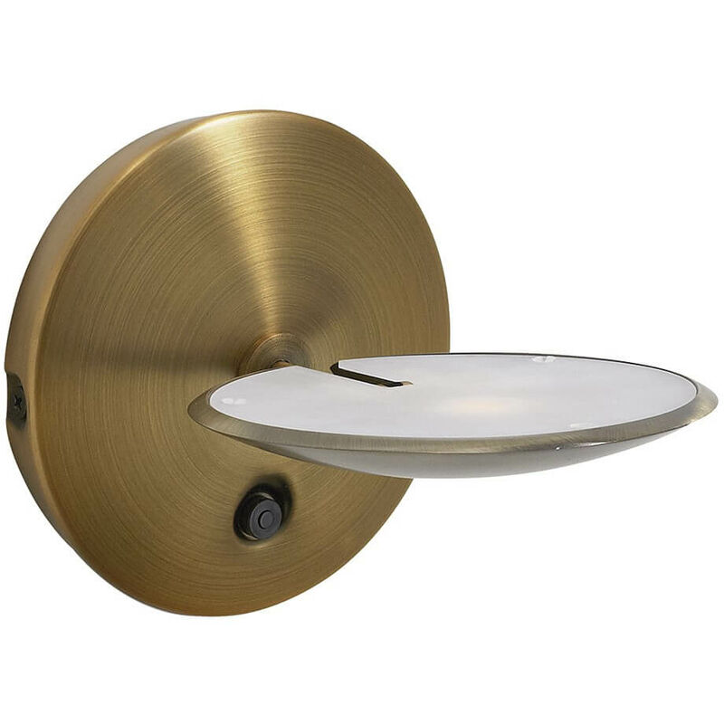 

10-dar Lighting - Oundle, lámpara de pared de bronce satinado con 1 luz