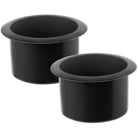 OUNONA Lot de 2 poignées de fauteuil en plastique noir, porte-gobelets de rechange pour canapé, bateau, fauteuil, voiture, camion,