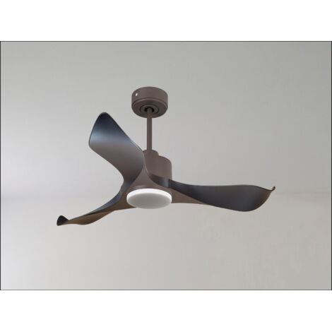 Ouray  de Klassfan - Ventilateur de plafond et destratificateur moteur DC Chrome pales bois blanc 45 à 55 m² OurayDC3P7Wi178