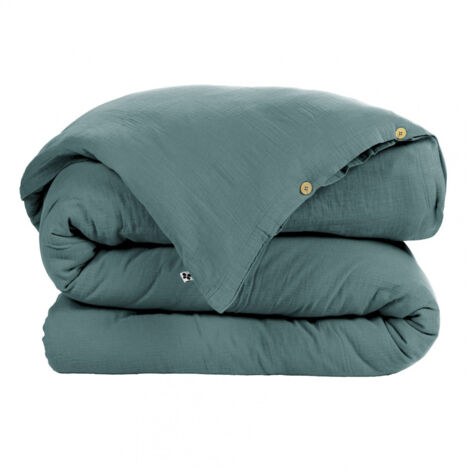 OUREA - Housse de Couette 240x220cm Gaze de Coton Canard