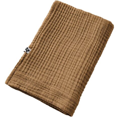 OUREA - Serviette de Douche 70x130cm Gaze de Coton Camel