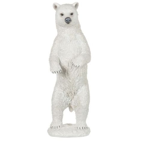 Ours Polaire Debout Resine Blanc