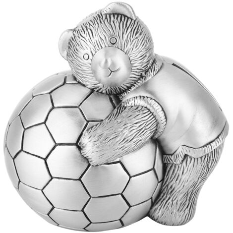 Ourson Footballeur Tirelire Déco Enfant Cadeau Éducatif Épargne