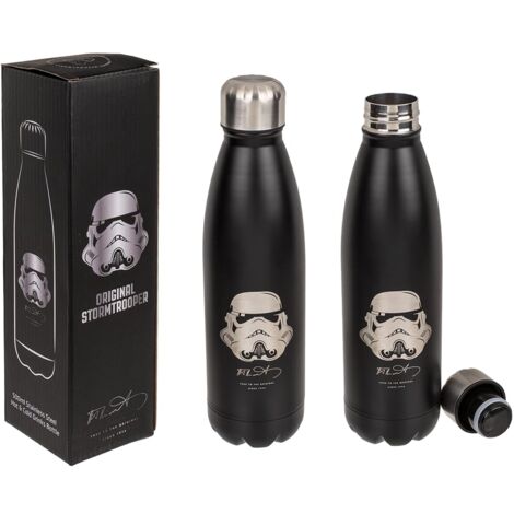 Out of the blue Stormtrooper I - Borraccia in metallo, per circa 500 ml, altezza: ca. 27 cm, in confezione regalo