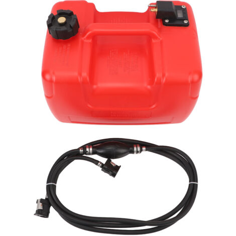 Outboard Motor Fuel Tank Large Capacity 12L Explosion Proof Anti UV Thickened Impact Resistant with Hose Outboard Engine Fuel Tank for Boat