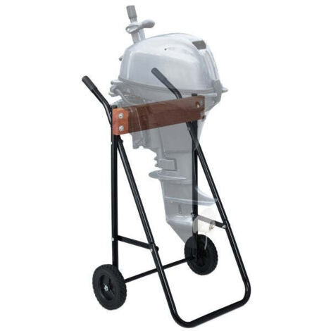 Outboard motor stand steel and wood