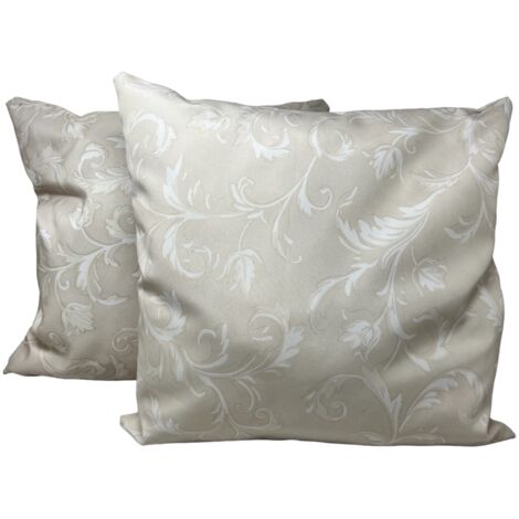 Outdoor 2-er Kissen Set beige Blumenmuster Outdoorkissen