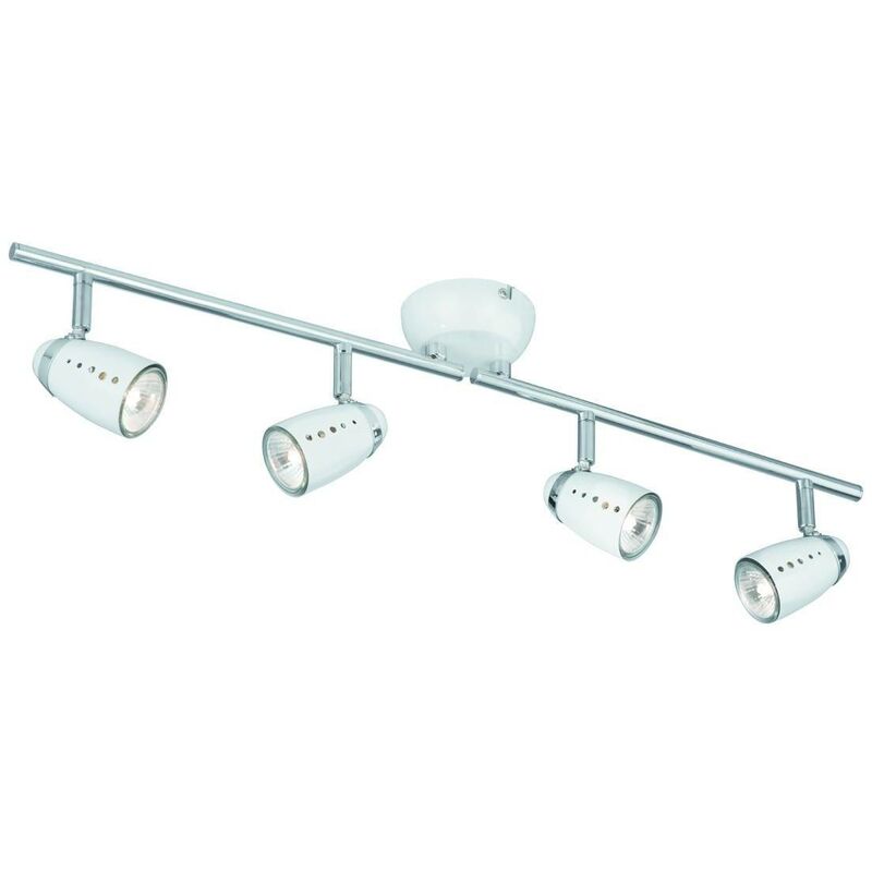 Searchlight Lighting - Searchlight Pluto - 4 Light Adjustable Ceiling Spotlight Bar Chrome, White, GU10