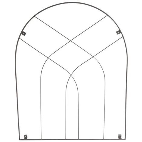Outdoor Arch Trellis - Mild Steel - L100 x W3 x H80 cm - Zinc