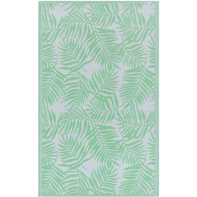 Outdoor Reversible Area Rug 120 x 180 cm Palm Leaf Pattern Light Green Kota