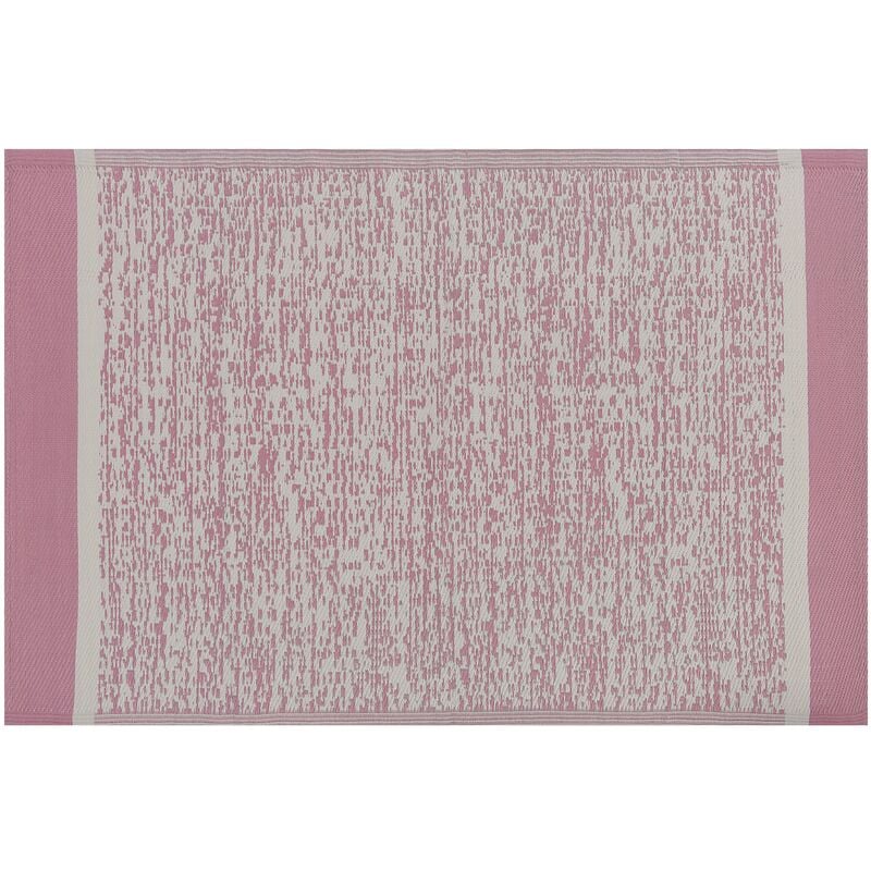 Beliani - Indoor Outdoor Area Rug 120 x 180 cm Pink Synthetic Woven Bellari