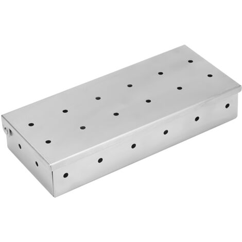 Outdoor BBQ Stainless Steel Meat Grill Smoker Box Supplies for Wood Charcoal
