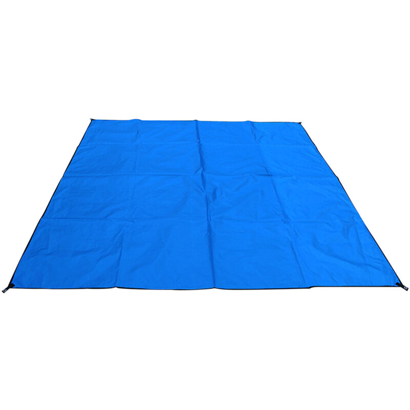 Outdoor Beach Blanket Impermeable Plage De Sable Tapis Leger Resistant Couverture De Pique-Nique Avec Sac De Rangement, Bleu, 210*200Cm