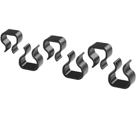 Outdoor Befestigungsclips 6er Set Schwarz